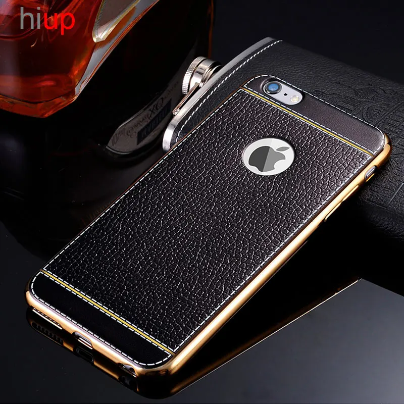 Mobile Phone Case For iPhone 6 6S 7 Plus Plating Lichee Leather Housing Bag Skin Sheath Shell | Электроника