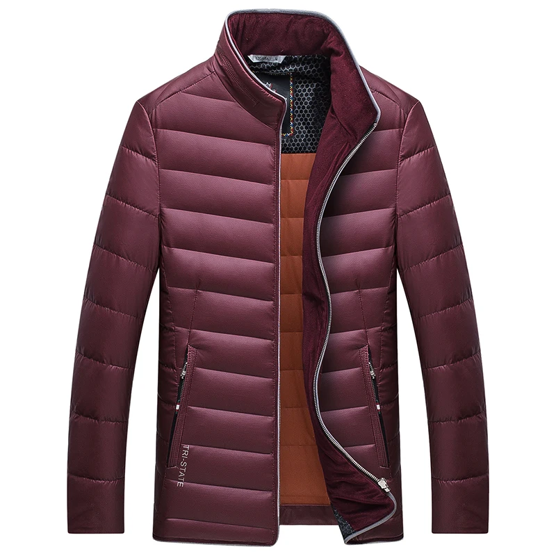 

Thick Winter Coat Men Navy Blue Orange Burgundy Warm Jacket Men Thicken Stand Collar Coat Parka for Men Cashmere Jacket Mens
