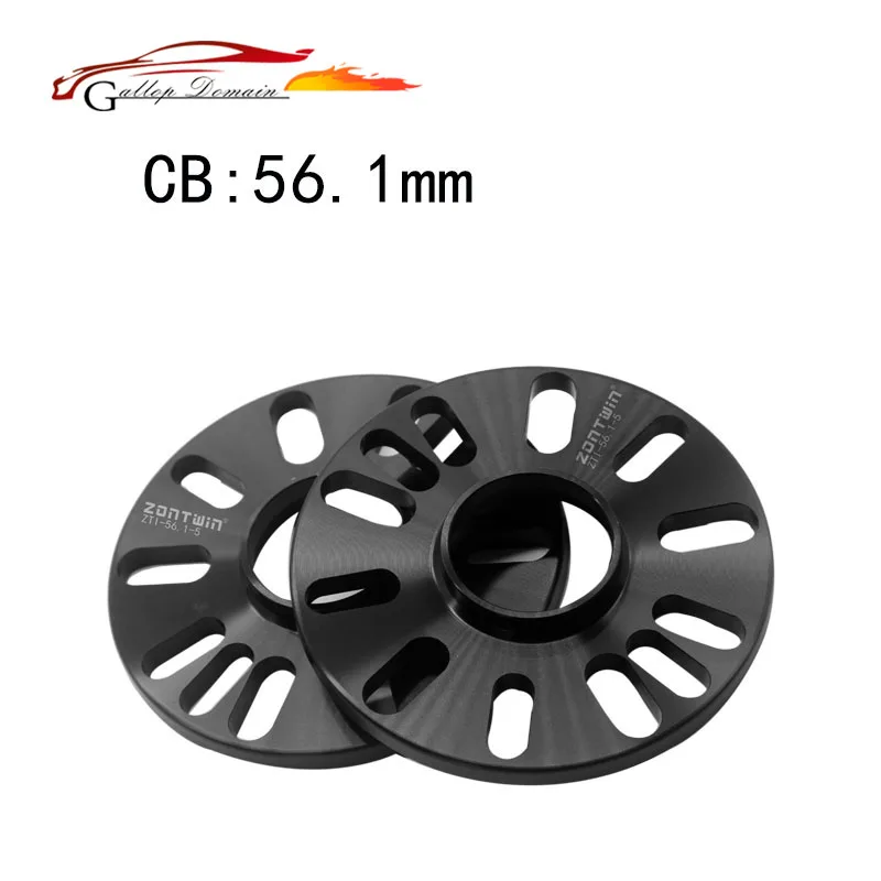 2PC 5x100 10mm Hubcentric 56.1mm Wheel Spacer Adapter 4&5 Lug Aluminum