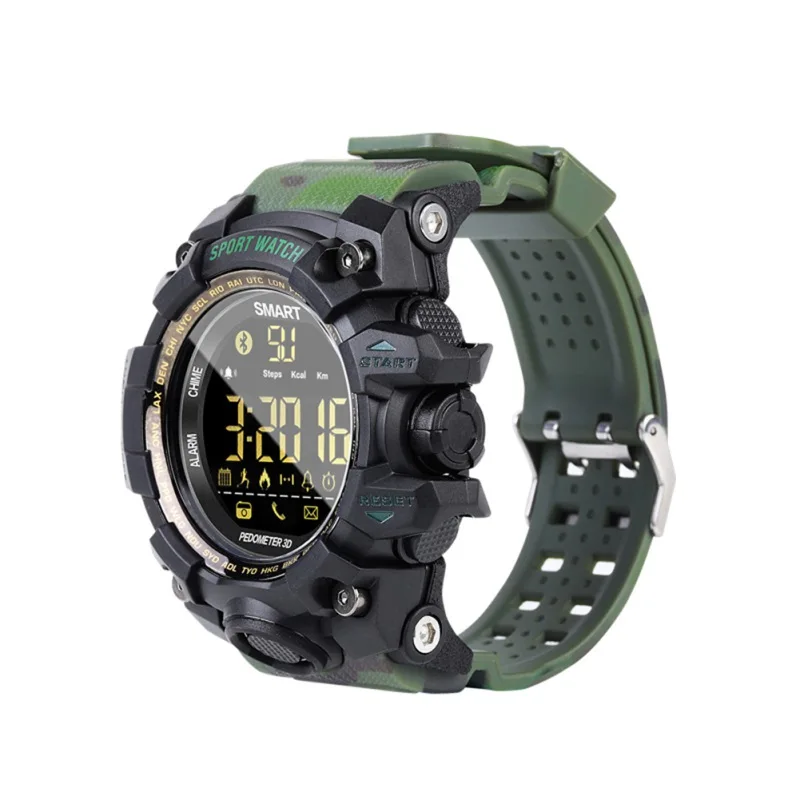 

EX16S Waterproof Sports Smart Watch Camouflage Outdoor Bluetooth Remote Pedemeter Control Photo Long Standby Smartwatch
