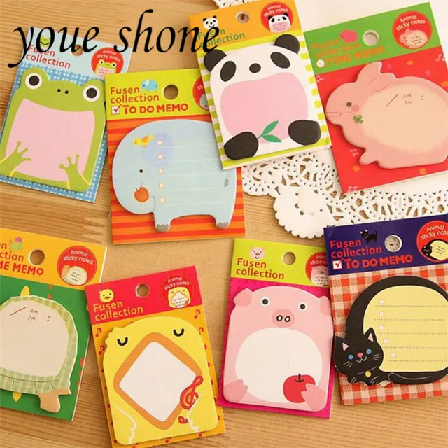 4pcs Creative Stationery Forest Animal Series Cute Paper Memo Pad 4pcs Creative Stationery Forest Animal Series Cute Paper Memo Pad Sticker Post Sticky Notes Notepad