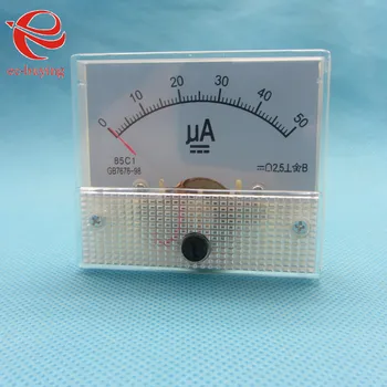 

2pcs/lot DC 50UA AMP Analog Current Panel Meters Ammeter Amperimetro Ampere Frequency Meter Measurer 0-50UA