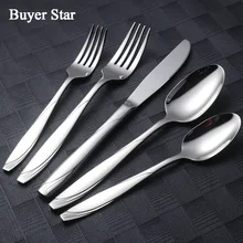 20Pcs/set 18/10 Stainless Steel Tableware Super Quality Cutlery Sets Flatware Dinnerware Dessert Spoon Fork Knife Free Shipping