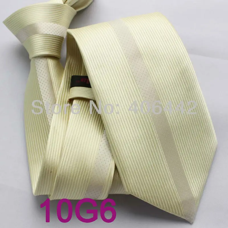 Coachella Мужские галстуки бежевый пшеничный вертикальные полоски микрофибры тканый галстук в деловом стиле для мужчин рубашки платье свадебное
