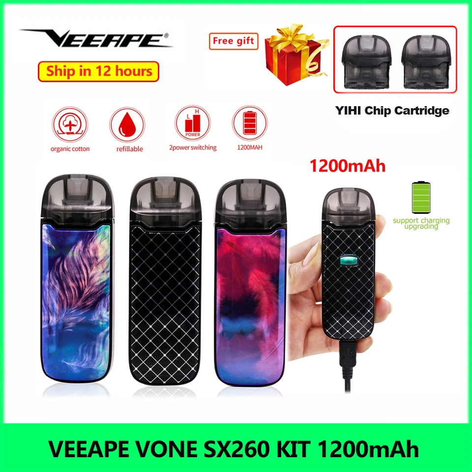 2019 Новый VEEAPE VONE YIHI SX260 Vape ручка стартовый комплект 1200 мАч испаритель с 2 мл Ом