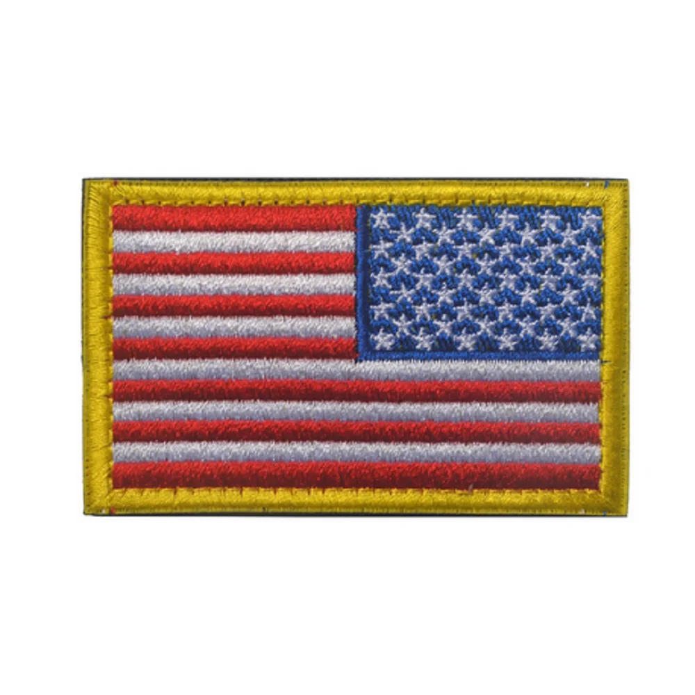 3D высокого качества Вышивка Патчи контуры и крючок Шевроны американского флага нашивка на одежду Флаг США нашивки повязки значки - Цвет: 23