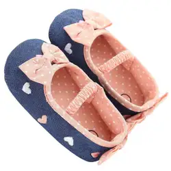 Симпатичные мягкие подошве детская обувь первые ходоки лук Prewalkers кроватки для детей для маленьких девочек обувь лето-осень Весна
