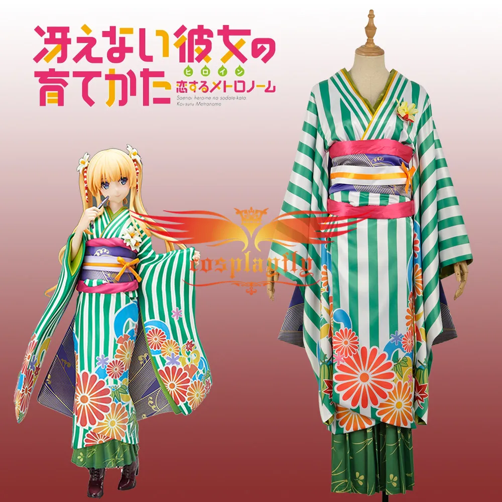 Saekano: hoe Verhogen een Saaie Vriendin Eriri Spencer Sawamura Green kimono Cosplay Kostuum Custom Vrouwen Jurk Zeemeermin Rok Saekano: hoe Verhogen een Saaie Vriendin Eriri Spencer Sawamura Green kimono Cosplay Kostuum Custom Vrouwen Jurk Zeemeermin Rok