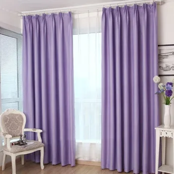 

O2 customized curtain solid color blackout curtain for the living room purple window curtains