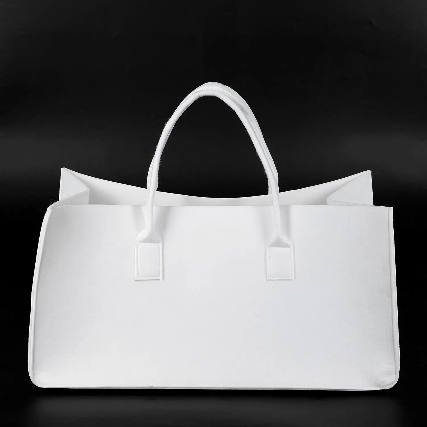 

FGGS felt handbag, felt storage bag, large capacity bag-Milky white