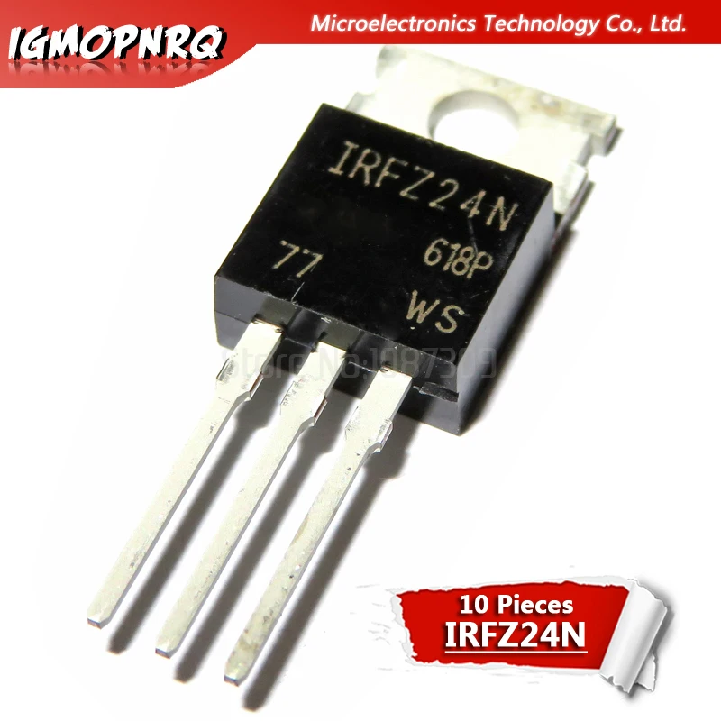 

10pcs IRFZ24N FZ24 IRFZ24NPBF MOSFET MOSFT 55V 17A 70mOhm 13.3nC TO-220 new original