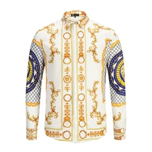 XIMIWUA, новинка, Мужская Роскошная рубашка, 3d цветочный принт, клетчатая гавайская рубашка, большая, приталенная, Chemise Homme, мужские рубашки, Повседневная, приталенная