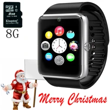Android smart watch gt08 reloj usable dispositivos con ranura para tarjeta sim push bluetooth del teléfono smartwatch dz09 para apple watch iphone