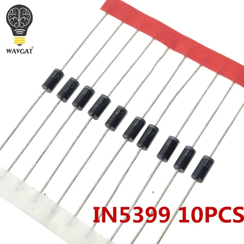Комплект разнообразных диодов 1N4148/1N4007/1N5819/1N5399/1N5408/1N5822/FR107/FR207 8 видов = 100 шт.|diode