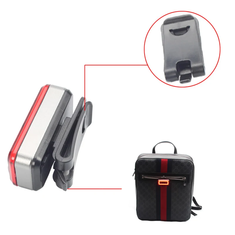 Clearance Dropshipping USB Rechargeable Bike Safety Tail Light Waterproof LED Bicycle Red Rear Light With Batteries for Cycling Safety 6