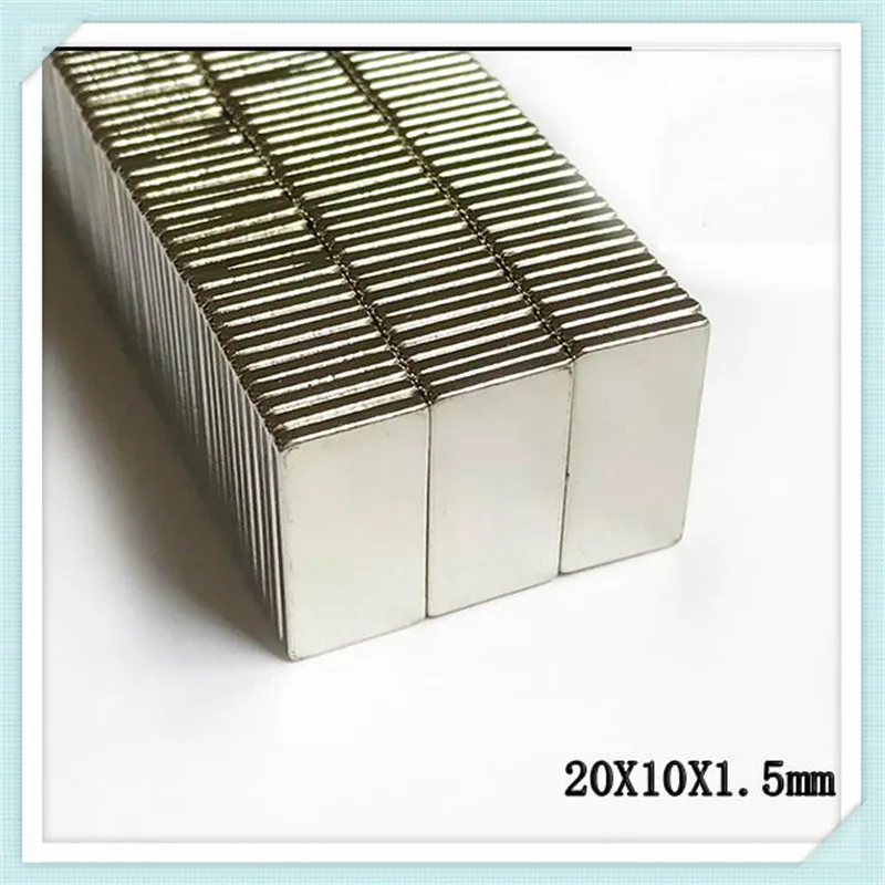 Горячая распродажа 50 шт. магниты 20 мм x 10 1 5 блок супер сильный кубовидный
