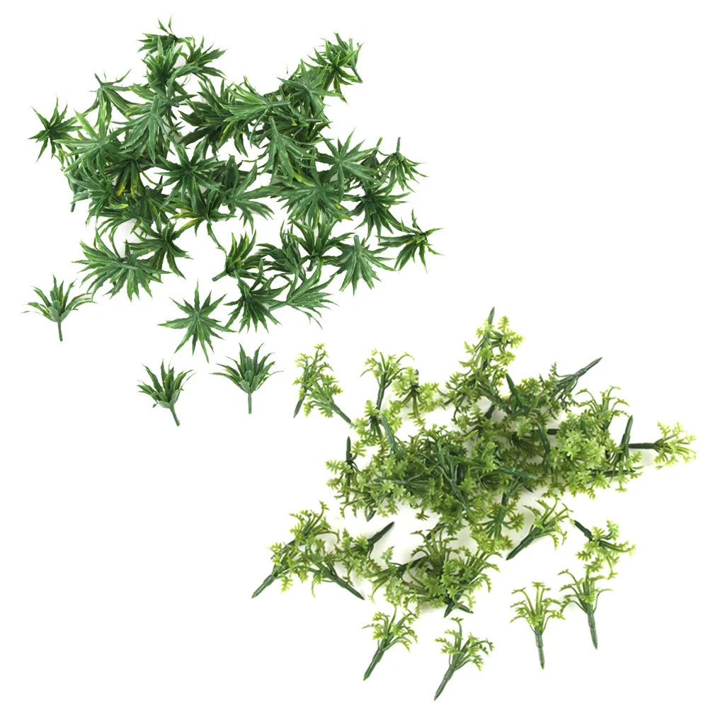 100Green Bushes Shrub HO N Z Architecture Model Railroad Scenery 1:42-1:200
