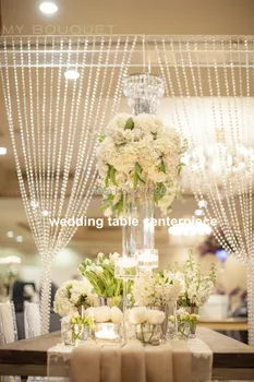 

new style crystal bead curtain for wedding stage decoration with the rod