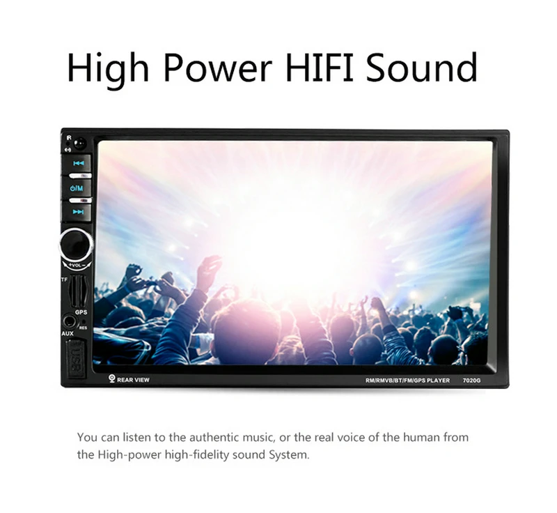 Flash Deal DHL 10PCS 7020G 7 Inch HD Touch Screen Car Bluetooth Audio Stereo MP5 Player Support GPS Navigation 3