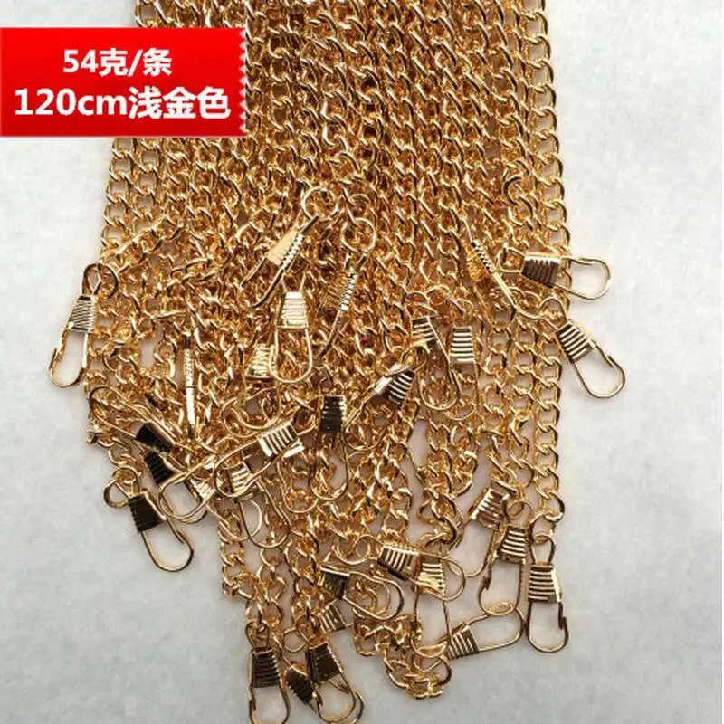 1pcs 120cm Sideways bags chain Vintage Metal Shoulder Strap Chain purse DIY Sewing handmade Bag part Cords purse handle AU294
