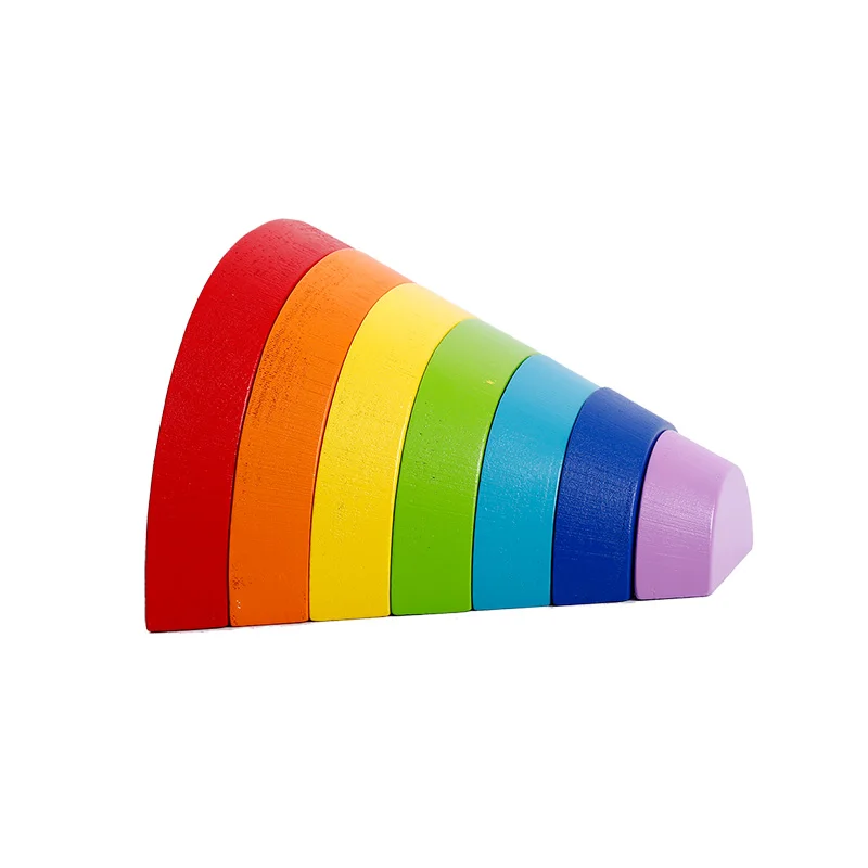  rainbow building blocks mini version Colorful arched building blocks rainbow blocks Children