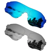 SmartVLT, 2 шт., поляризованные солнцезащитные очки, Сменные линзы для солнцезащитных очков, голубые и серебристые, титановые