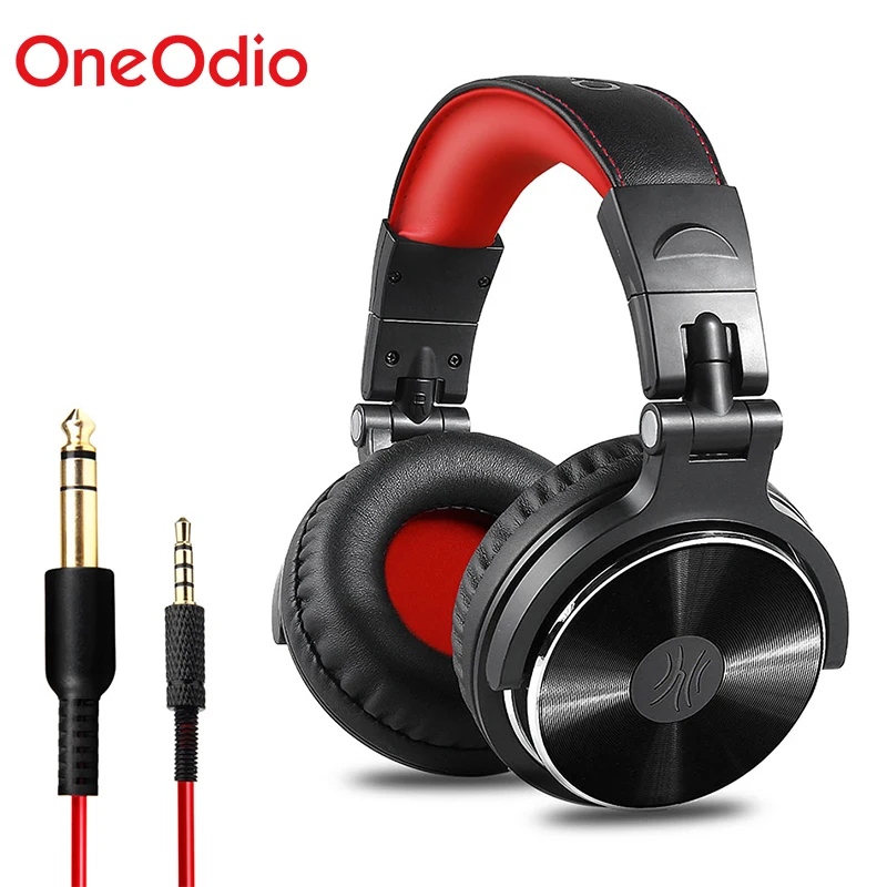 Günstige OneOdio Original Kopfhörer Professional Studio Dynamische Stereo DJ Kopfhörer Mit Mikrofon Wired Headset Überwachung Für Telefon