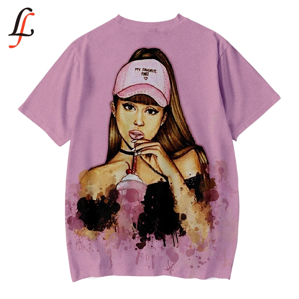 Детская футболка Ariana Grande мягкая с круглым вырезом Kpop Повседневная модная детская