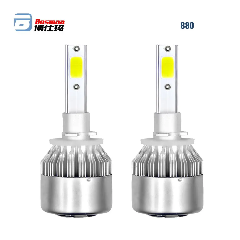 

BOSMAA H4 LED H7 H11 H1 H3 9004 9005 9006 880 H27 Auto Car Headlight 72W High Low Beam Light Automobiles Lamp white 6000K Bulb