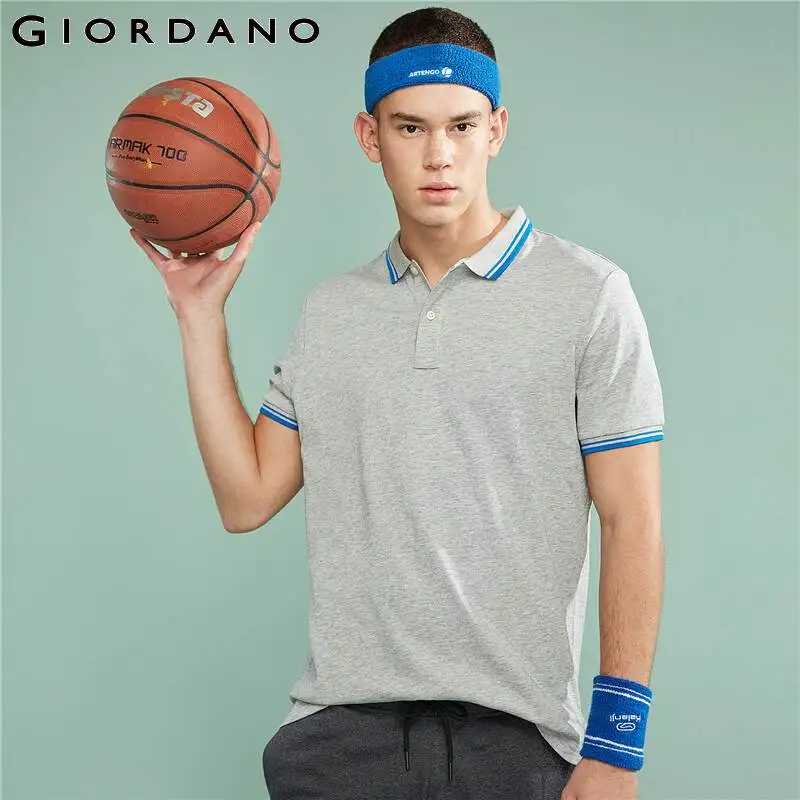 Giordano быстросохнущая футболка Polо с короткими рукавами выполнена в нескольких