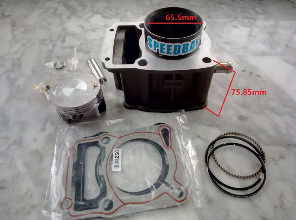 

65.5MM 250CM3 YX CG 250 Water Cooled Cooling Motorcycle Cylinder Kits With Piston And 15MM Pin