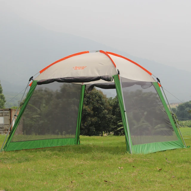 Best price at $114 Cheap outdoor recreation sun awning tent double large camping Summer beach party tent 6 waterproof folding gazebo canopy for garden