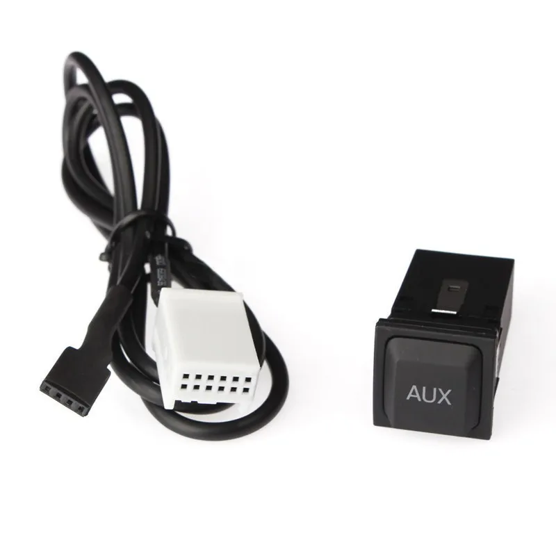 Biurlink автомобиля радио AUX кнопка включения с кабелем AUX Набор для Volkswagen RCD310 RCD510 RNS510