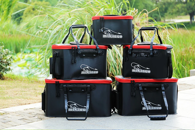 Bolsa de Pesca Balde de Pesca Caixa de Peixe ao Vivo Recipiente de Água Bolsas de Armazenamento Portátil Dobrável Acampamento Caminhadas Pan Basin Enfrentar Eva 16 de pesca caixa de peixe ao vivo