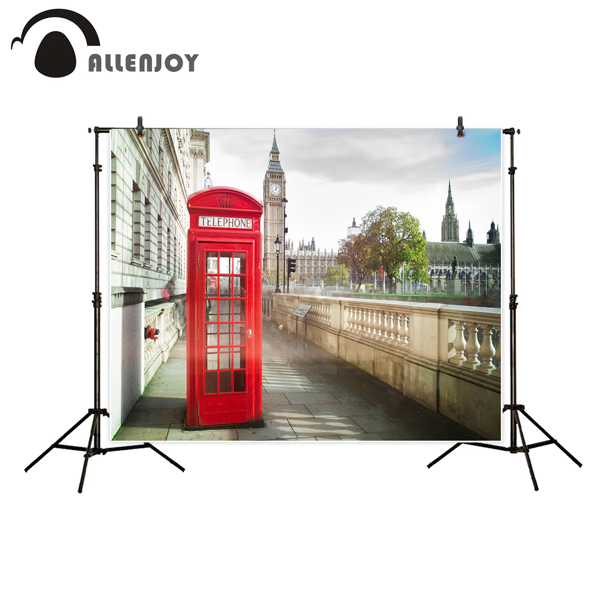 Allenjoy фоны для фотостудии Лондон красный телефон стенд архитектура исторический
