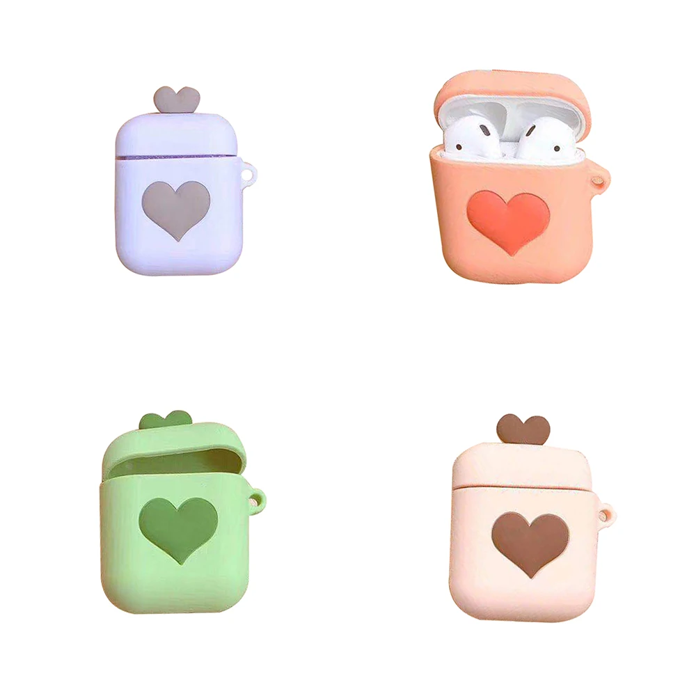 Protector Pink love Case silicone protective cover Bag for airpods Apple wireless Bluetooth for apple Airpods Charging Case