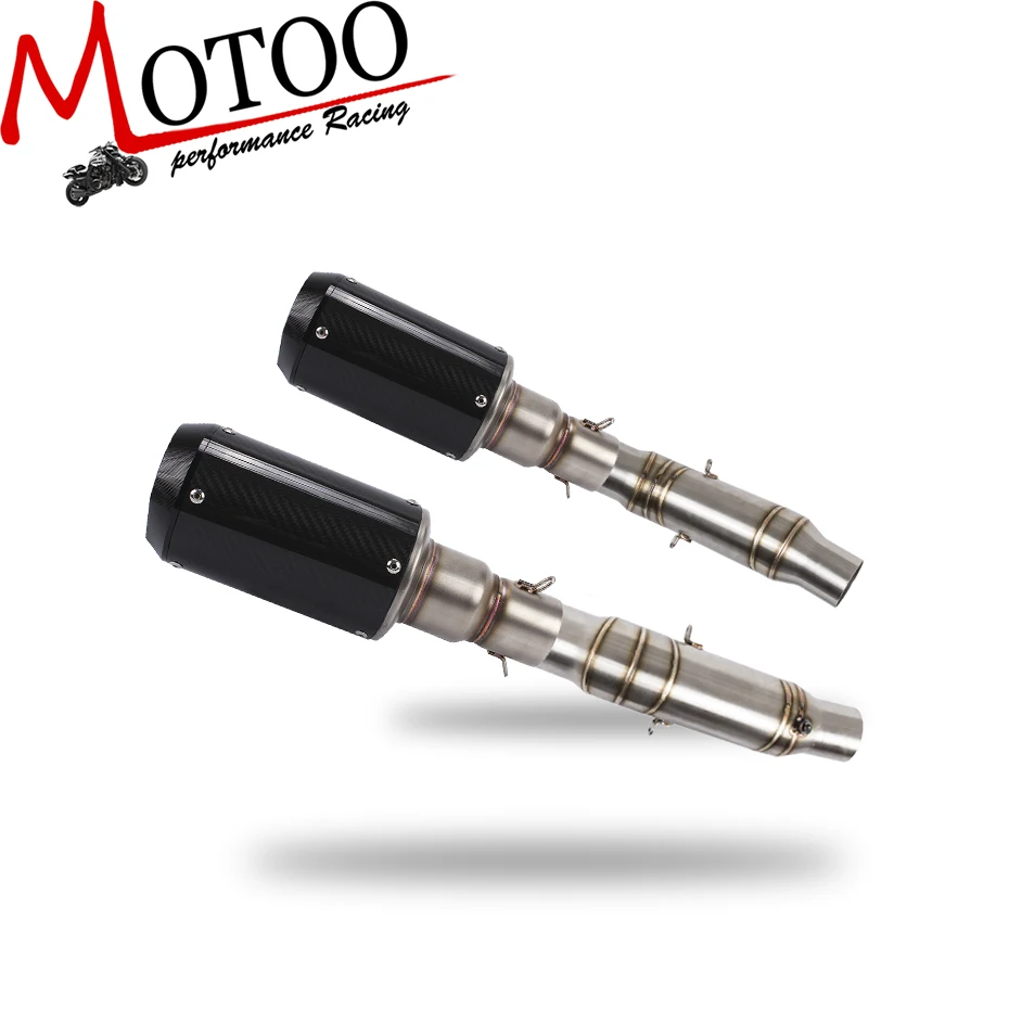 

Motoo - Motorcycle exhaust Muffler Silence Slip-on Mid-Pipe FOR Kawasaki Z1000 2010-2016