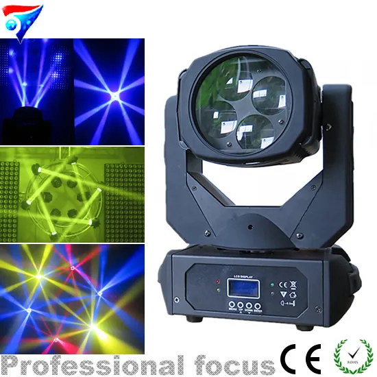 

Free Shipping 4*25W Led Beam Moving Head Super Light Dmx Controller Led 4x25w Professional Stage Lighting