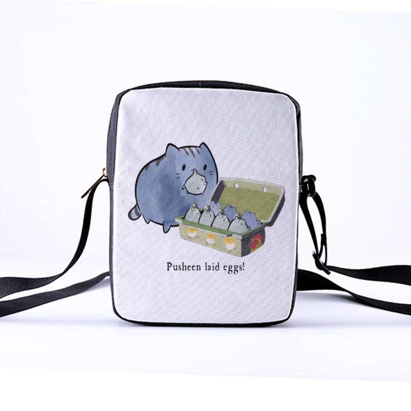 Crowdale النساء crossbody أكياس الكرتون القط الطباعة للطفل الأطفال رسول حقيبة عارضة صغيرة الإناث موهير 23x17x5 سنتيمتر