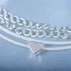 S054 Bohemian Silver Color Anklet Bracelet On The Leg Fashion Heart Female Anklets Barefoot For Women Leg Chain Beach Foot Jewel ► Photo 3/5