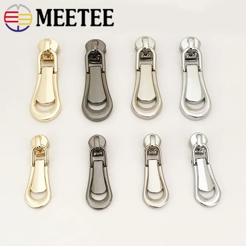 

5pcs 3# 5# Spring Lock Zipper Sliders For Metal Zipper Jackets Clothes Zippers Head Zip Repair Kit DIY Bag Sewing Accessories