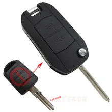 2 Buttons Modified Folding Flip Remote Car Key Shell For Vauxhall Opel Corsa Agila Meriva Combo HU100 HU43 Right and Left Blade