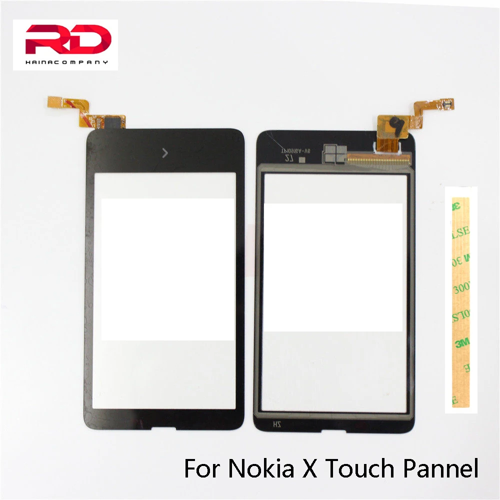 

Original Touch Pannel For Nokia X Touch screen Digitizer Dual SIM RM-980 Glass Lens With Tracking Number with free glue