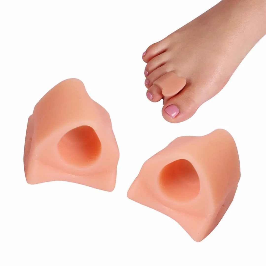

1 Pair Silica Gel Toe Protector Foot Finger Gel Toes Separator Straightener Bunion Hallux Valgus Relief