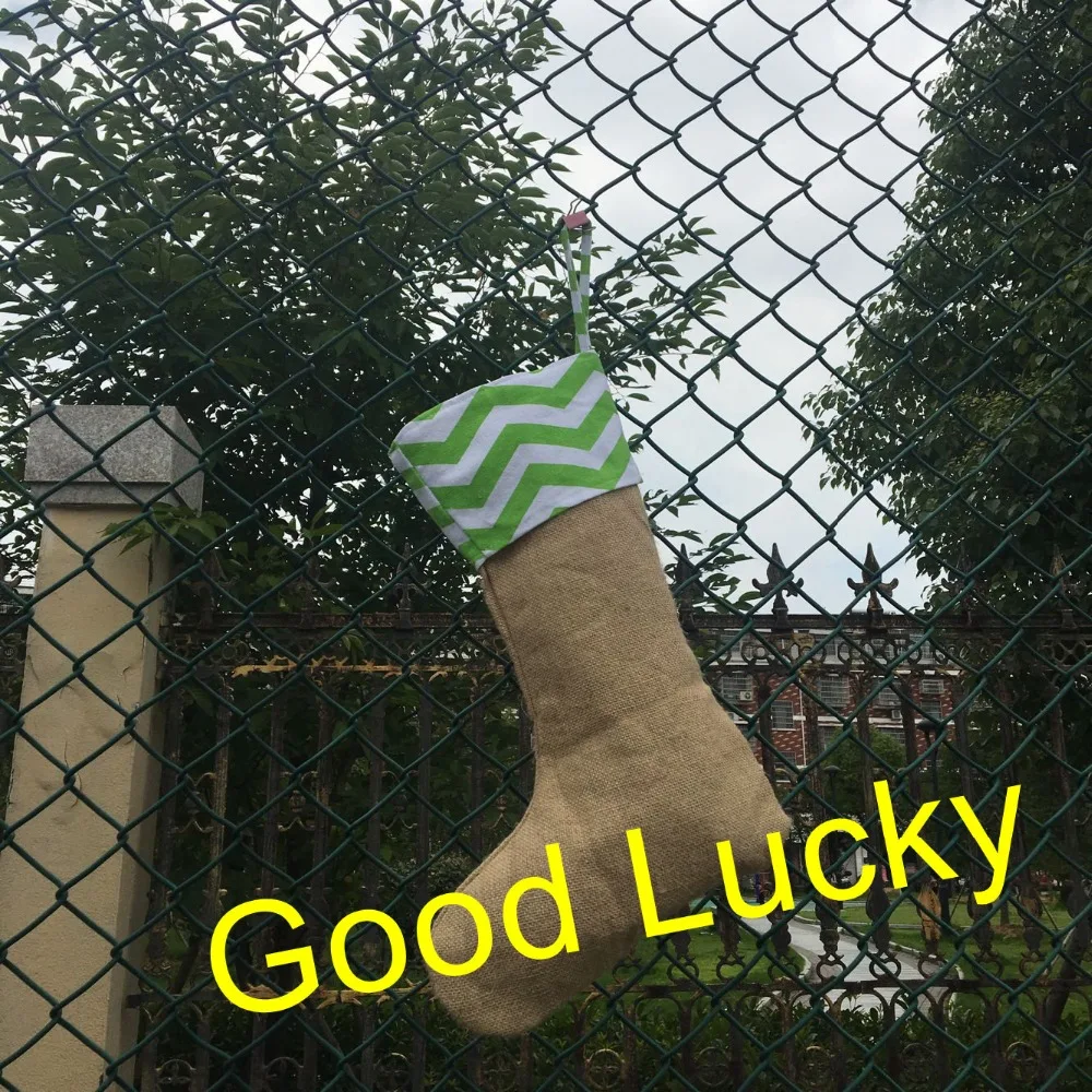 burlap Christmas stocking (5)