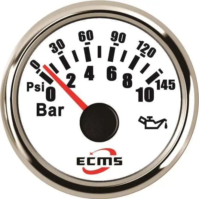 small pressure sensor transmitter 0 1bar 0 10bar 0 50bar to 4 20ma 0 10v rs485 m20 1 5 pressure transducer transmitter Marine Boat Yacht Engine Generator Outboard Oil Pressure Gauge 9-32V 0-10Bar 52mm 2 Inch 10-184 Ohm 316L Bezel