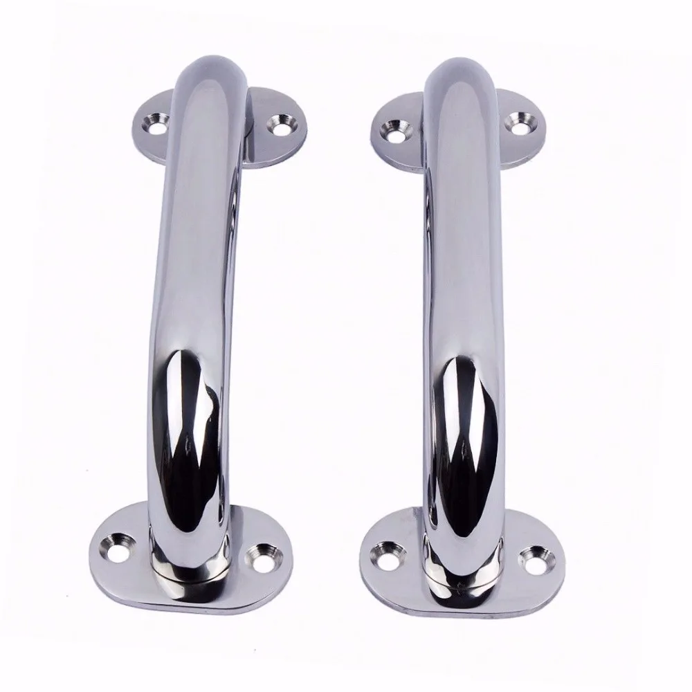 2X Boat Stainless Steel Handrail 9" Round Grab Handle Polished Marine