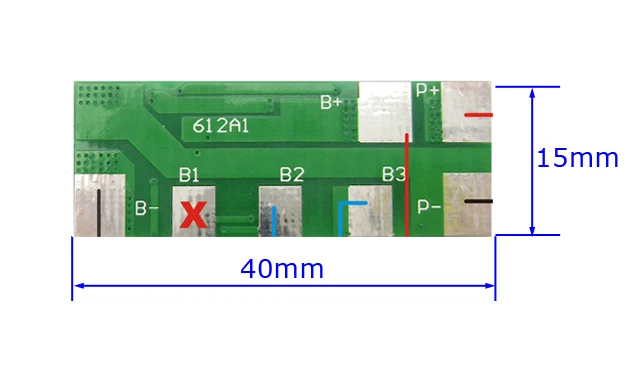 Модуль цепи защиты квадратный PCM для 3S 10,8 v 11,1 v Li-ion Li-Po зарядка/разрядка/контроль короткого замыкания 4-7A SMF