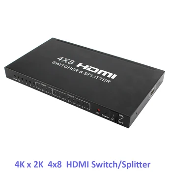 

4K HDMI Switch/Splitter 4x8 HDMI Audio Video Converter Adapter V1.4 support 3D 1080P 4K EDID HDCP1.4