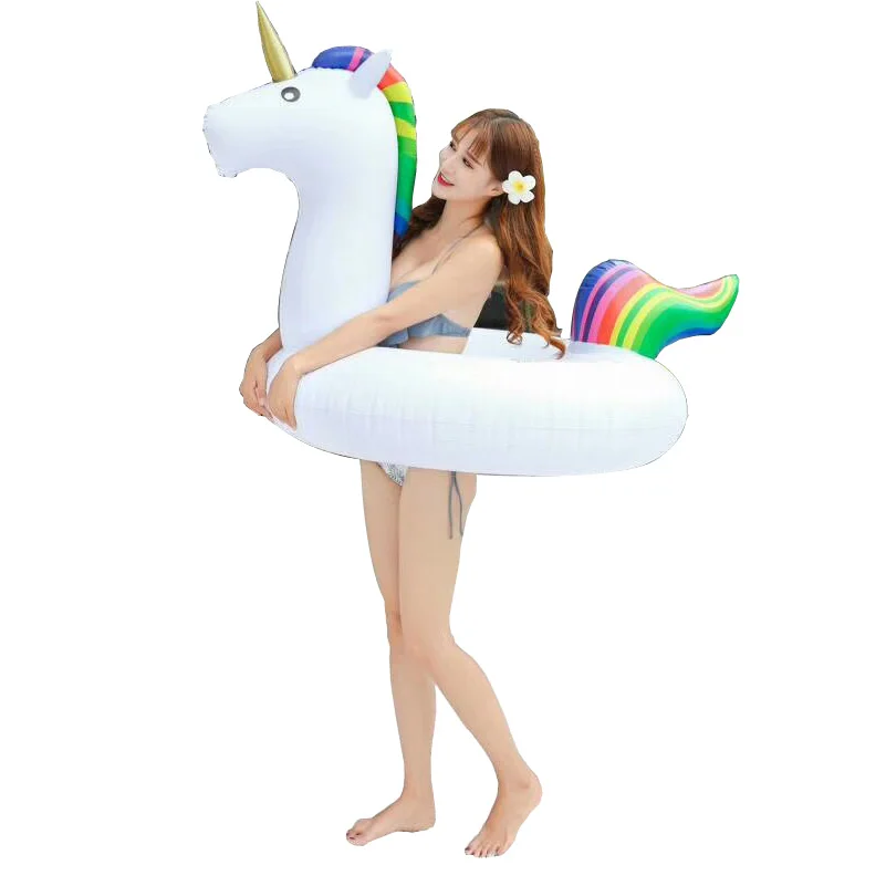 YUYU 90cm Unicorn peacock Toucan Swimming Ring for adult Inflatable pool Float unicorn circle Summer Water Fun Pool tube float